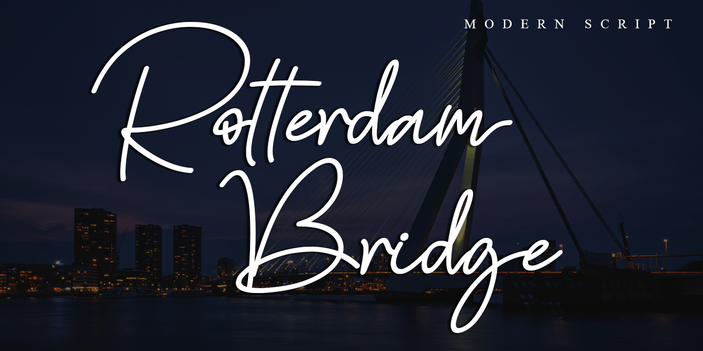 Schriftart Rotterdam Bridge